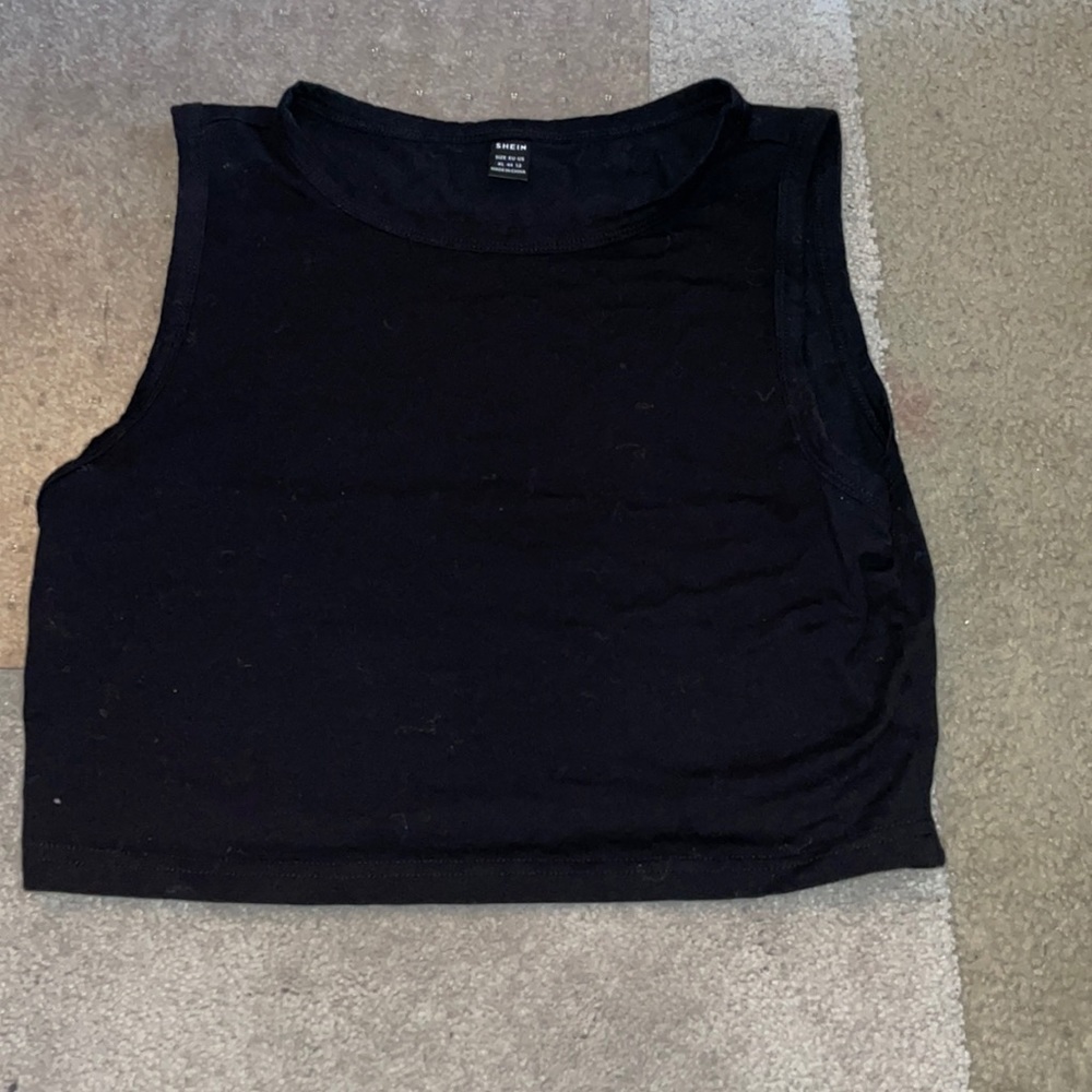 black tank top, shein, good material, not see-through